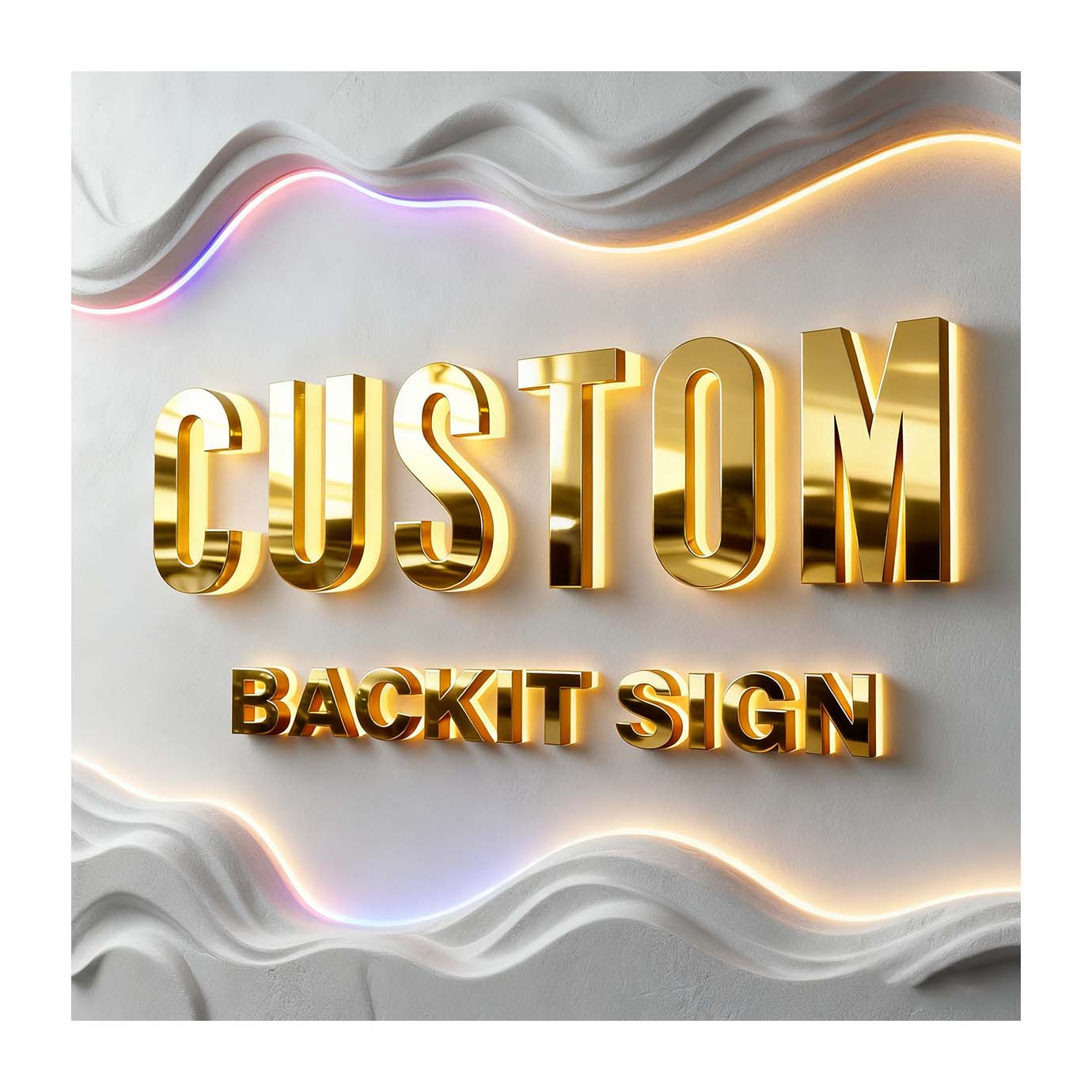 Hot Sales Led Backlit Guide Sign 3D Led Letter Sign Custom Sign for Indoor Company Wall LOGO Design